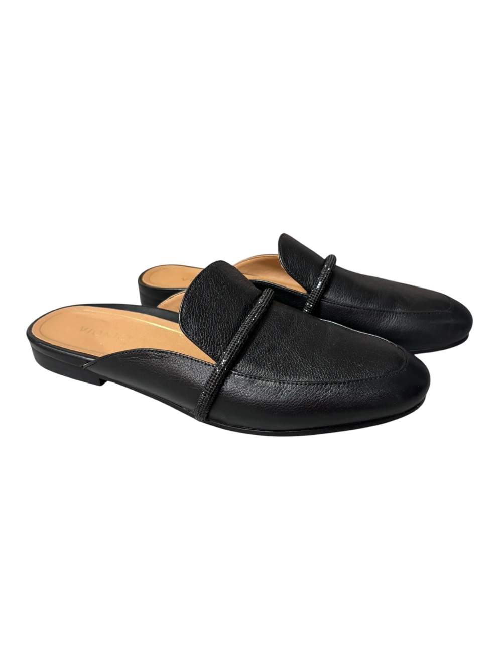 Vionic Seraphina Black Leather Mule Size 8